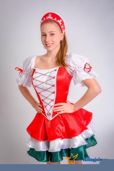 Nemzeti Színű Magyaros Ruha Fűzővel